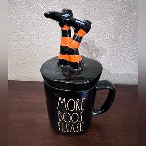 Rae Dunn Halloween mug with topper